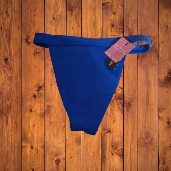 Pretty Little Thing Women's Size 4 Cobalt Blue High Waisted Bikini Bottom NEW - Picture 3 of 3